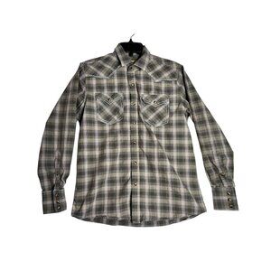 Tempco L/S Plaid Pearl Snap Western Shirt Mens Small